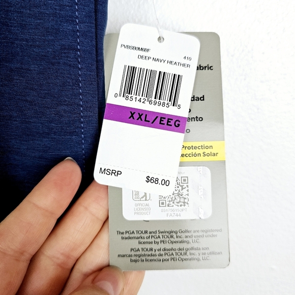 PGA Tour Navy Blue Golf Shorts NWT UPF 50 - Picture 4 of 8